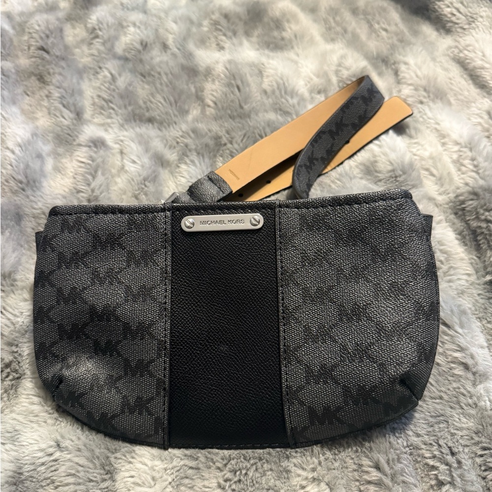 Michael Kors Gray and Black Crossbody Bag